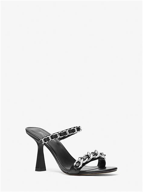 michael kors shopper clara|Clara Embellished Leather Sandal .